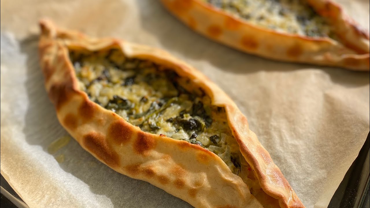 Spinach-Feta Pide | Turkish Pizza