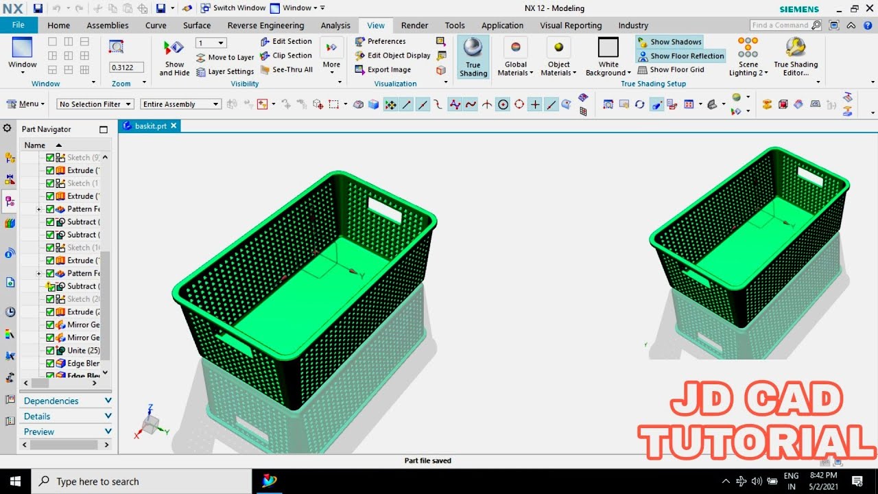 #Siemens #Nx 12 basket , Tutorial