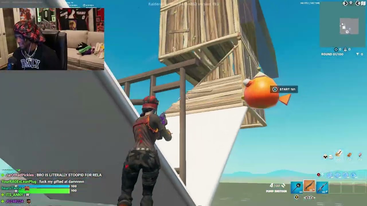 YourRAGE TRAINS KAI IN FORTNITE