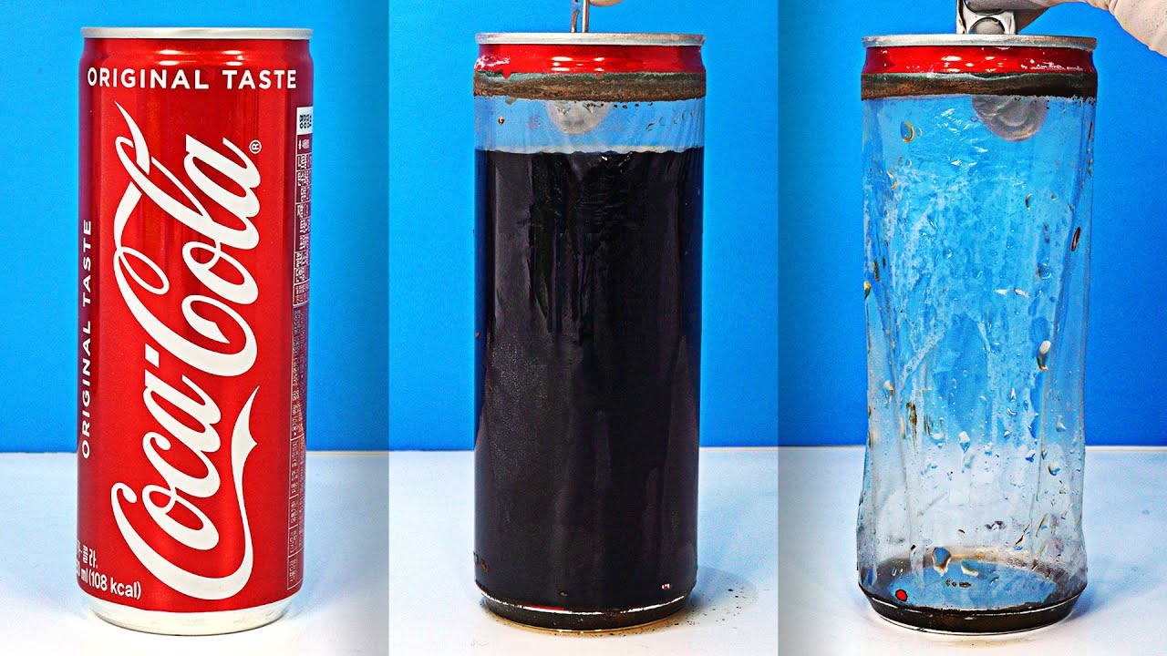 What Will Happen? Coca Cola VS Drain Cleaner How To Make Transparent Aluminum Can | Captain Science