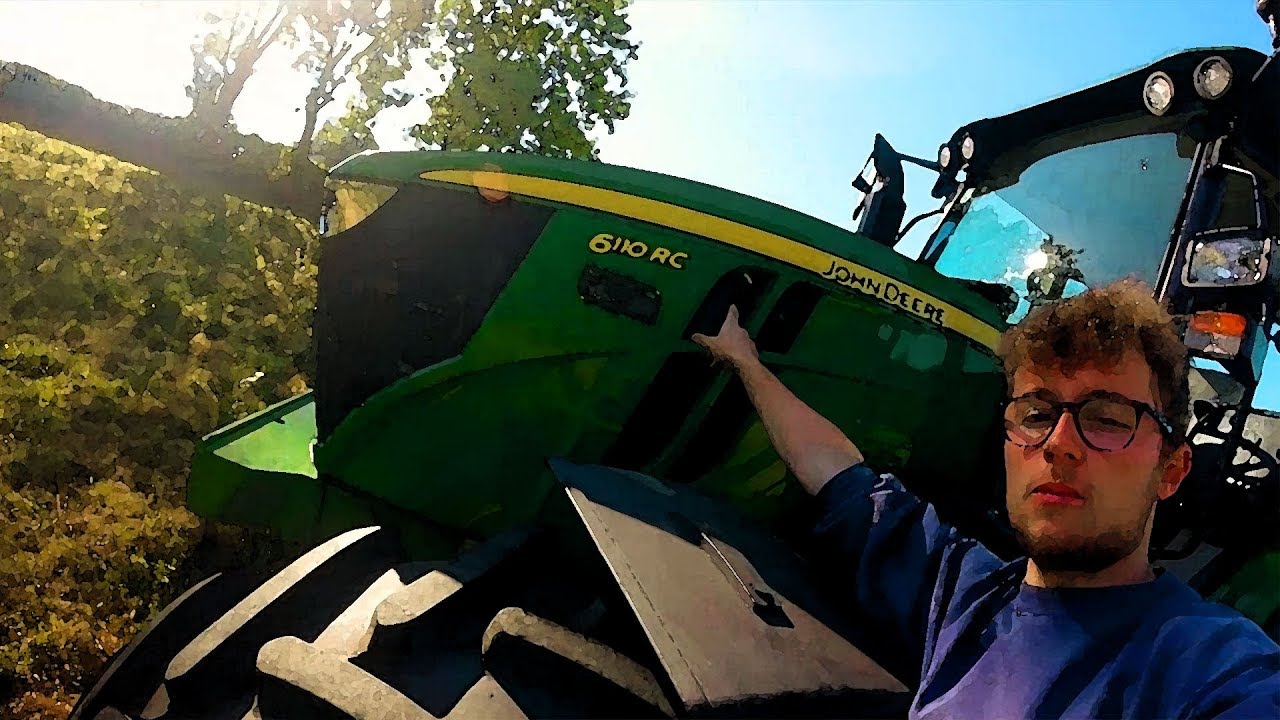Broyage avec le John Deere 6110 rc !!!