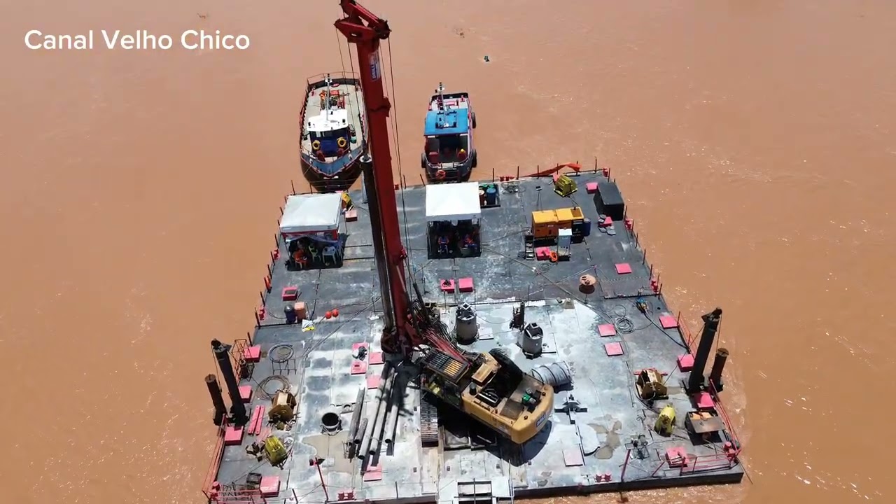 Construção da ponte em São Francisco MG, atualização 24/02/26