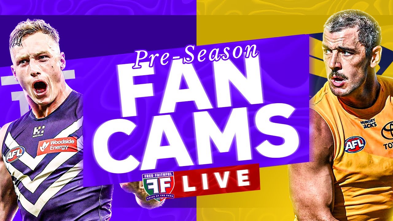 FAN CAMS LIVE | Fremantle vs Adelaide | AFL Pre-Season 2026