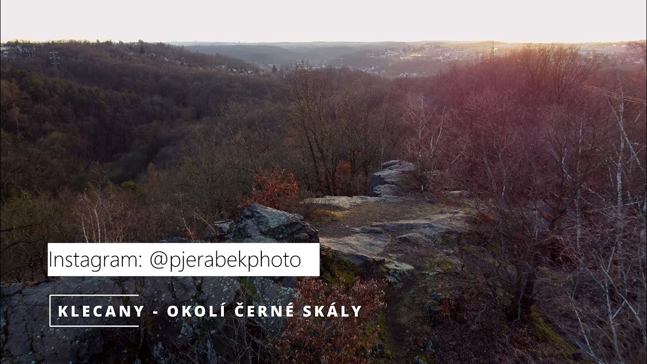 Klecany - Černá skála z dronu | 4K Drone video