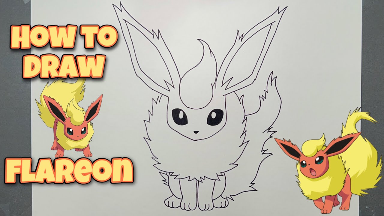How To Draw Flareon | Pokemon | Step By Step Tutorial #drawing #pokemondrawing