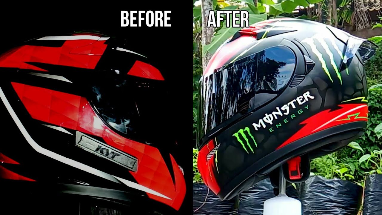 Proses repaint helm KYT jadi HJC |mirip punya lorenzo