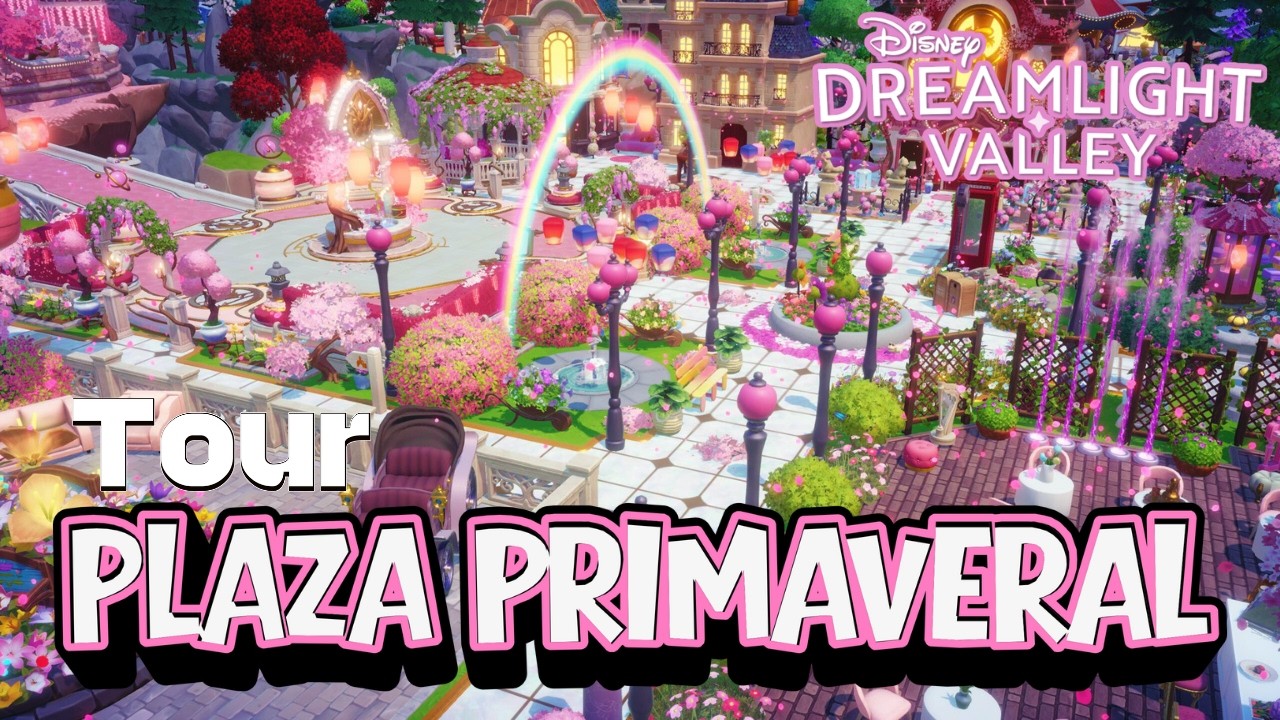 C&oacute;mo decorar tu PLAZA en PRIMAVERA 🌷 Disney Dreamlight Valley Tour