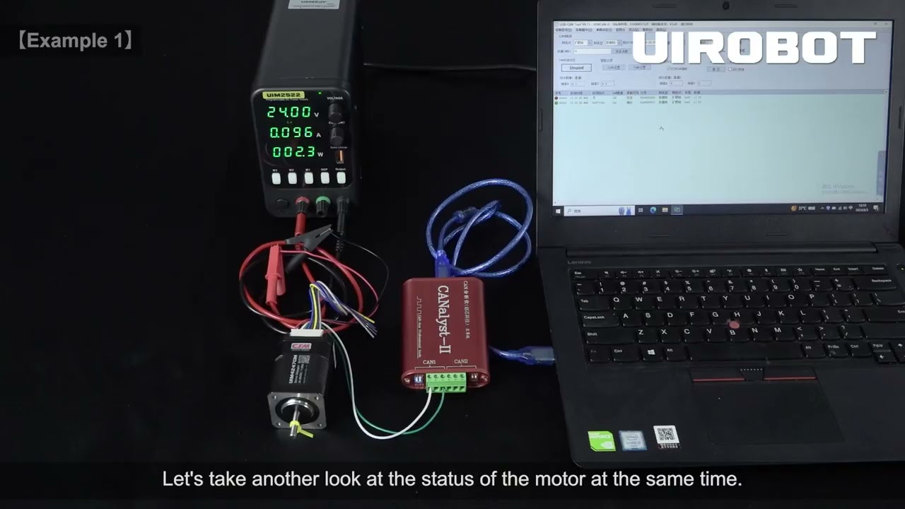 Use CAN Analyzer to control UIM342 Integrated Stepper Motor