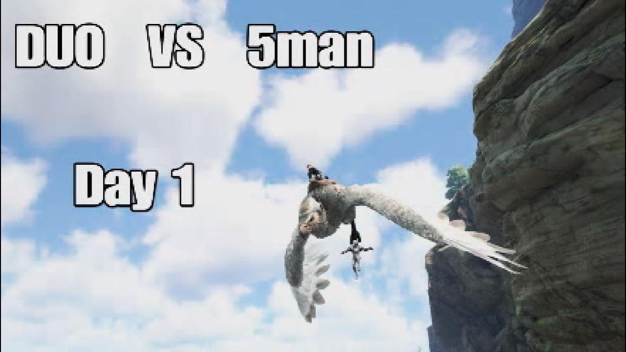 Das schlechteste Duo in Ark gegen 5 man tribes