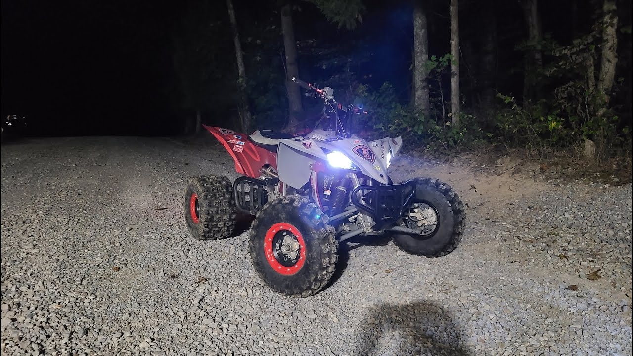 Светодиодные фары на моем YFZ 450R!!