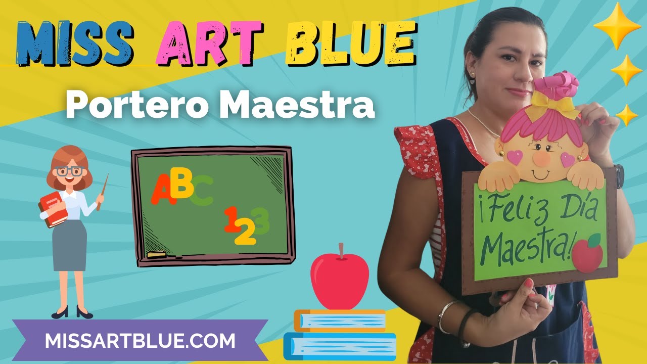 ELABORAR un fácil PORTERO paso a paso por el día del MAESTRO