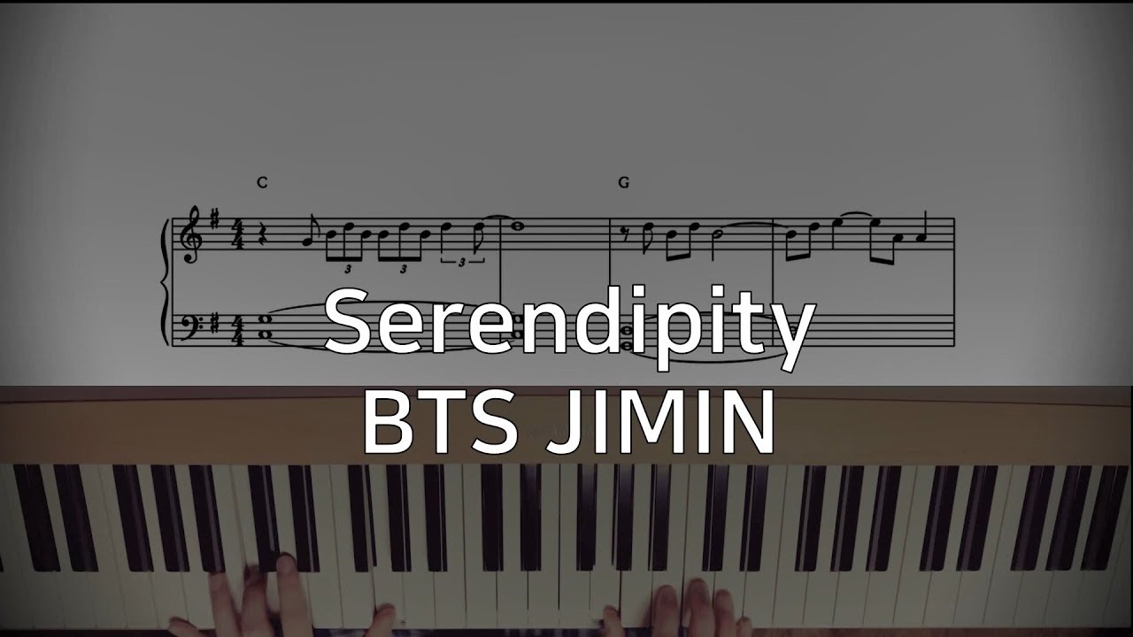 BTS JIMIN - Serendipity Easy Piano Sheet Music 지민 세렌디피티 쉬운 피아노 악보