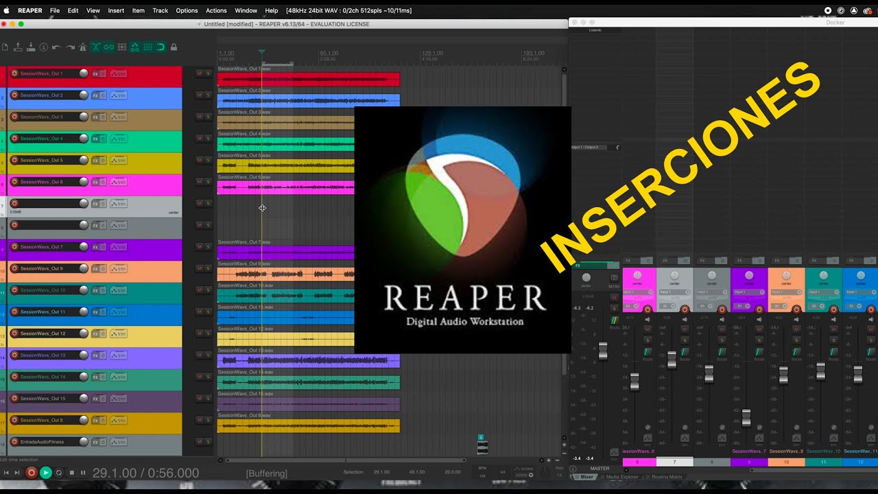 10 REAPER TITORIAL: Inserciones