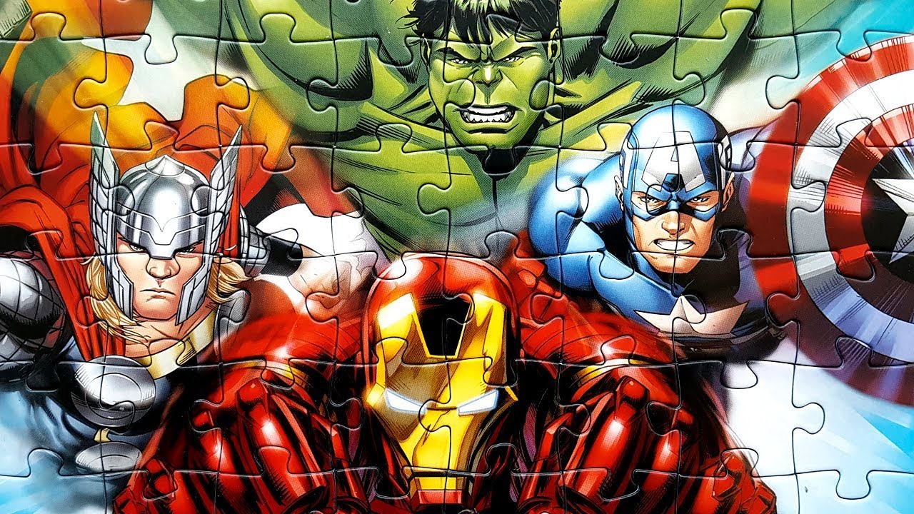 MARVEL AVENGERS Puzzle Games for Kids EDUCA Rompecabezas de Hulk Iron Man Captain America Thor