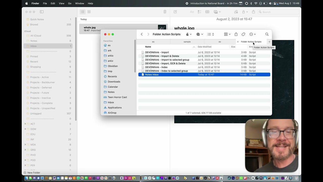 Apple Notes Inbox Script Demo