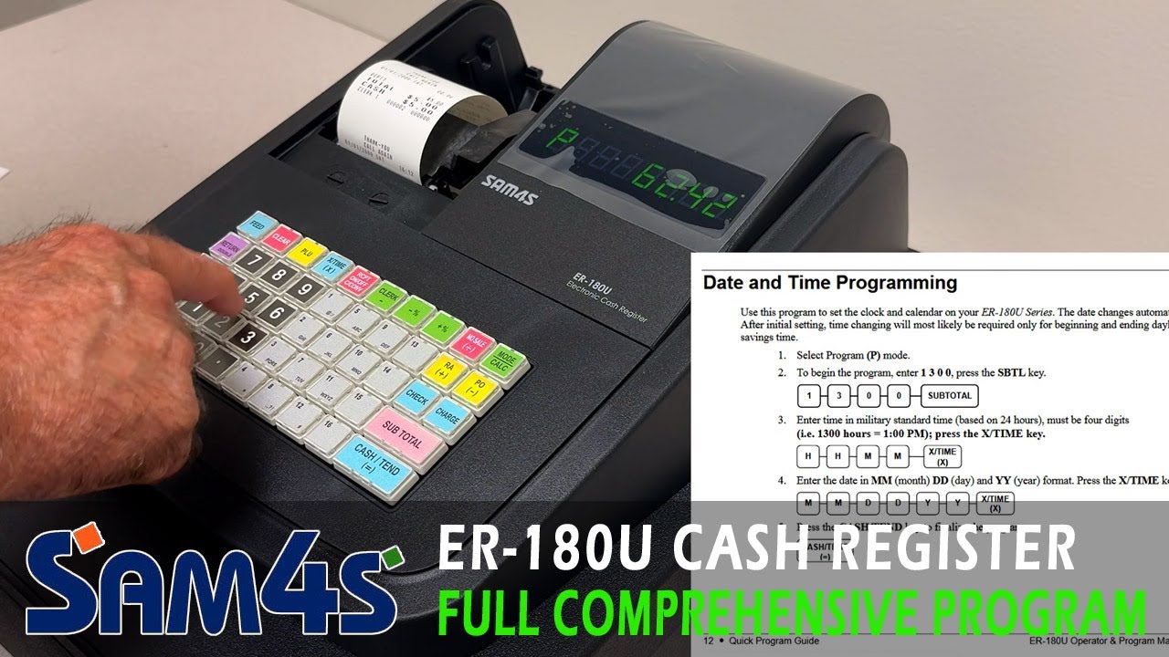 Sam4s ER-180U Cash Register Full Programming