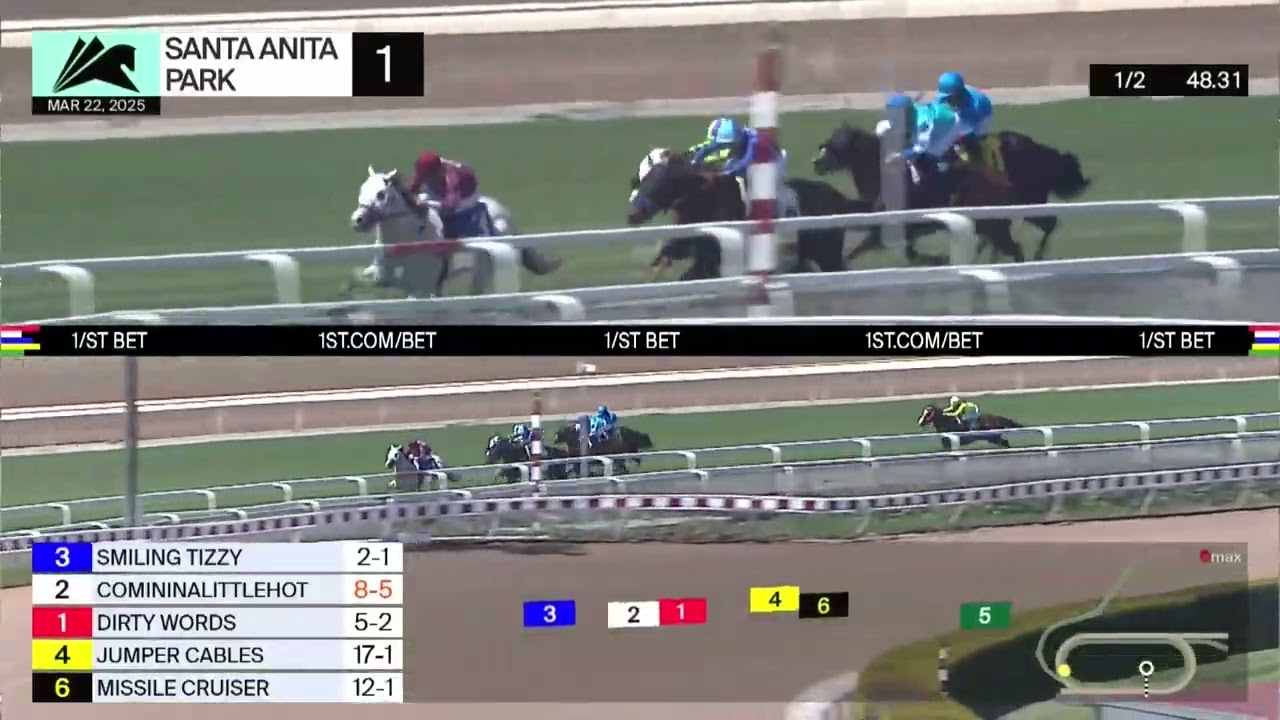 Santa Anita Park Carrera 1 - 22 de Marzo 2025
