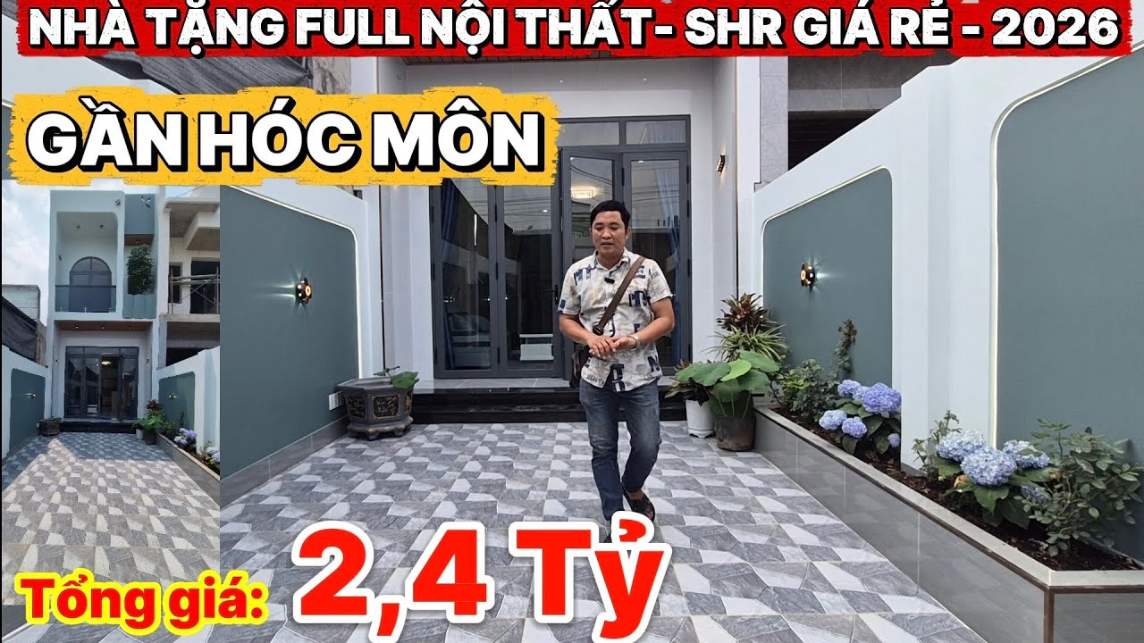🚨 SỐC GIÁ! NHÀ TẶNG FULL NỘI THẤT – NGAY GẦN HÓC MÔN, CHỢ XÃ MỸ HẠNH (ĐỨC HÒA) 🚨