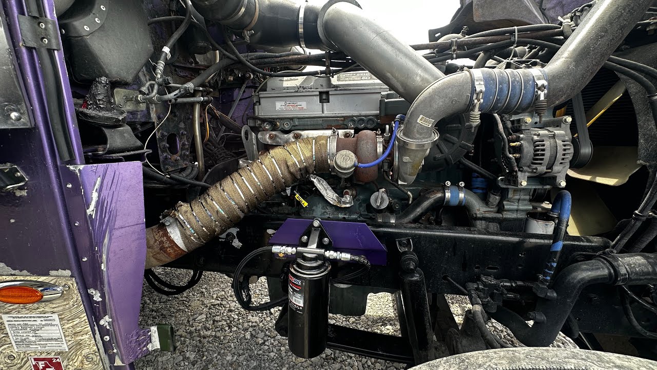 AMS OIL BYPASS FILTER INSTALL ON DETROIT 60 SERIES 12.7