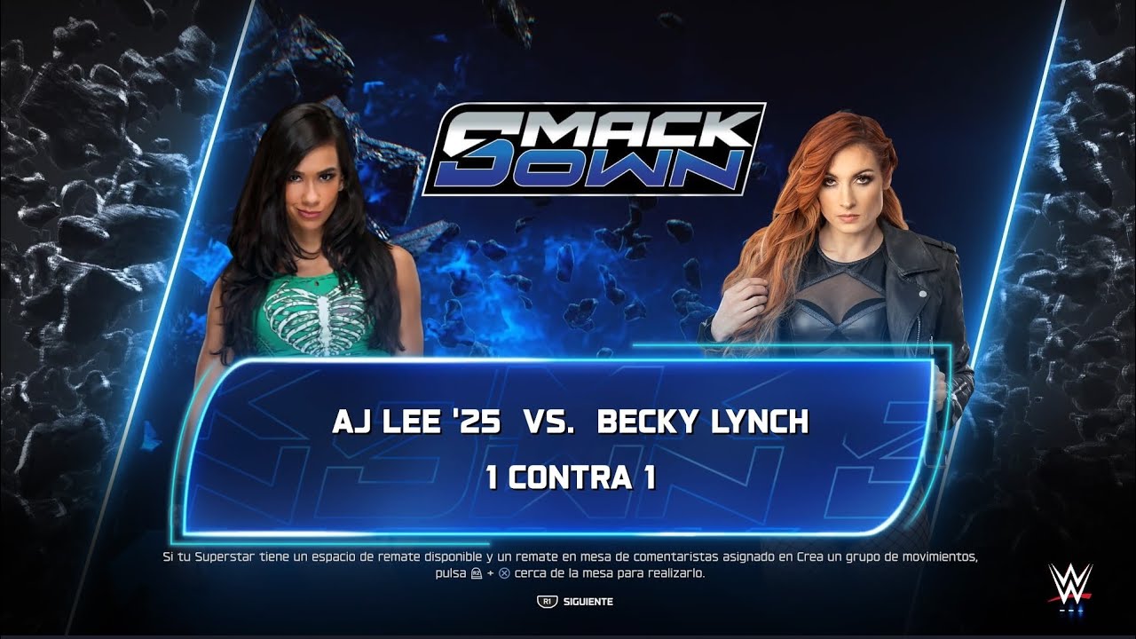 WWE 2K25 Aj Lee vs Becky Lynch