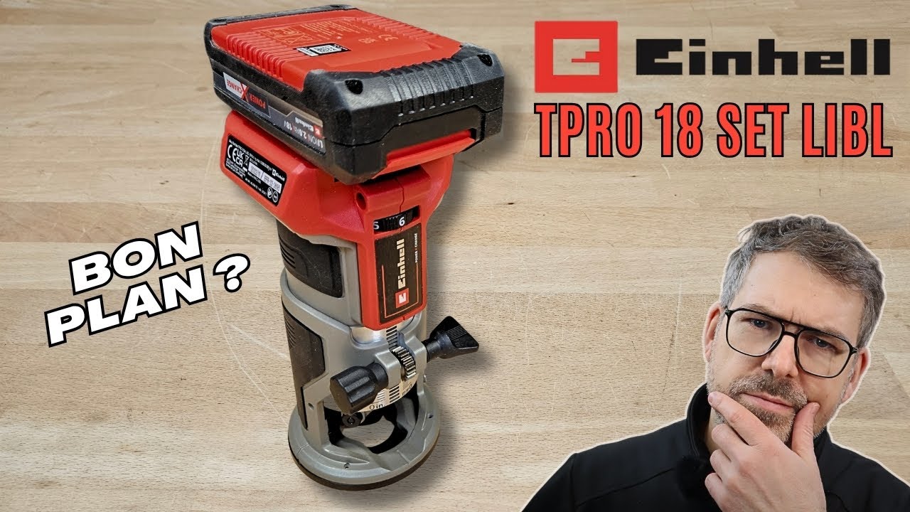 Affleureuse Einhell TP RO 18 Set LiBL : TEST / AVIS