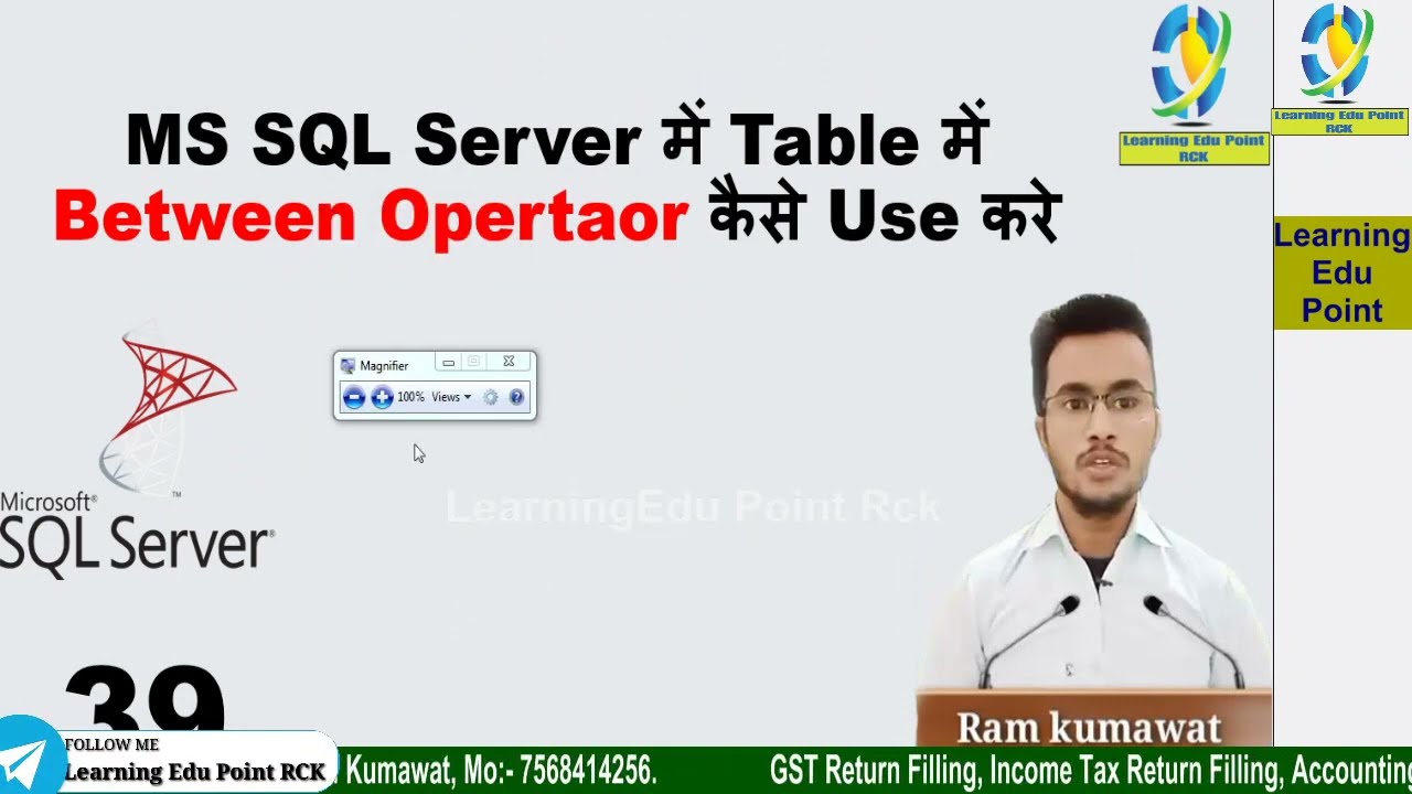 39 How to Use Between in Sql 1