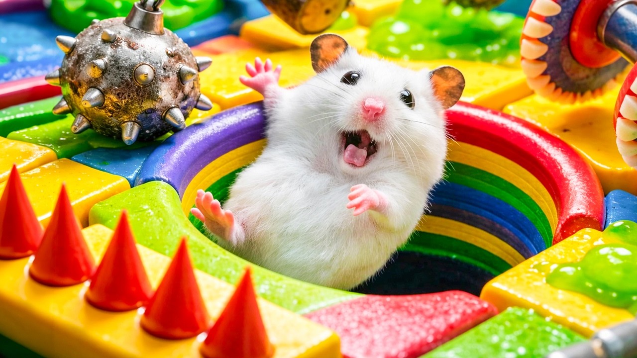 Hamster Escapes from Rainbow Clay Maze | Hamster Maze