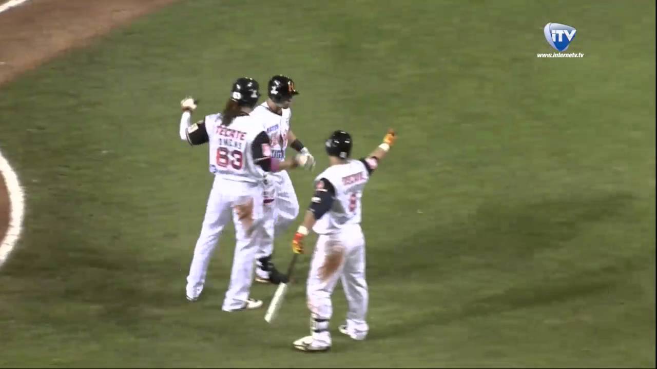 HomeRun de Sebastian Elizalde (1) de Naranjeros de Hermosillo