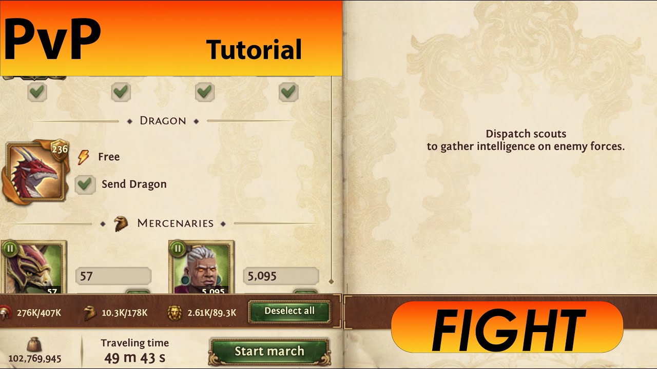 How to attack a Player (PvP) - Total Battle Tutorial