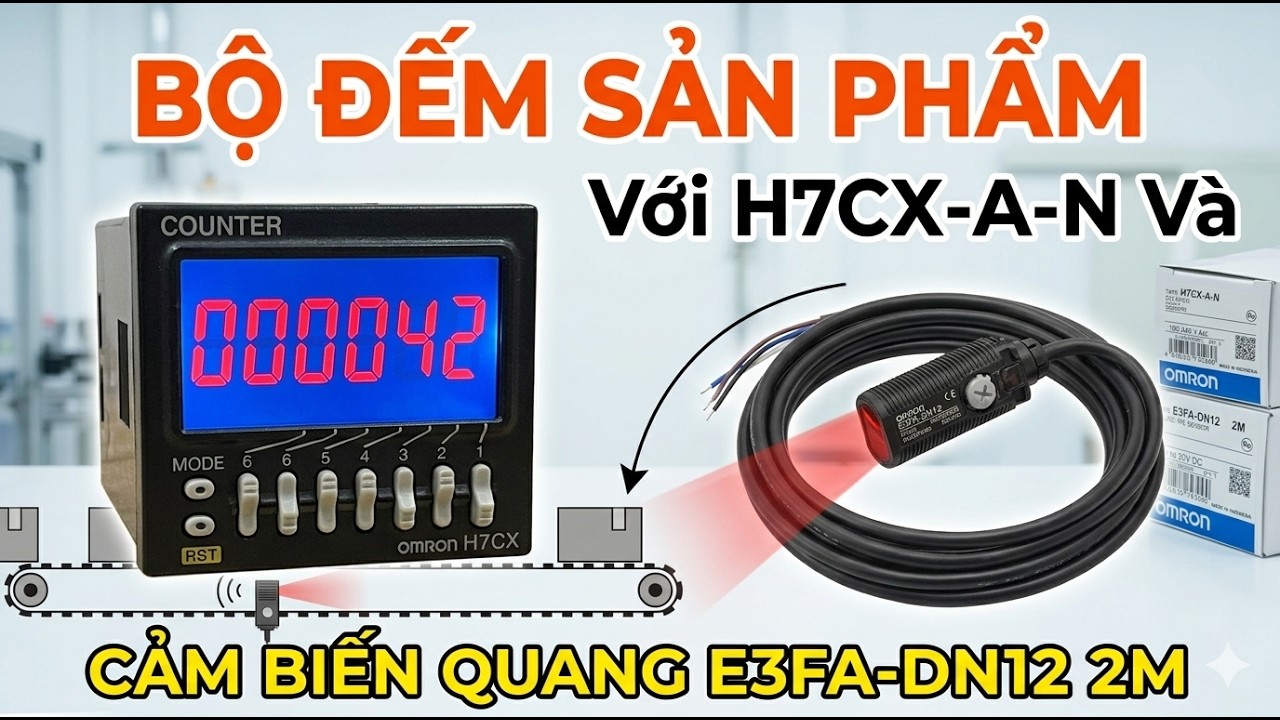 BỘ ĐẾM SẢN PHẨM | CẢM BIẾN QUANG E3FA-DN12 2M | Lh mua hàng 0988 79 29 43