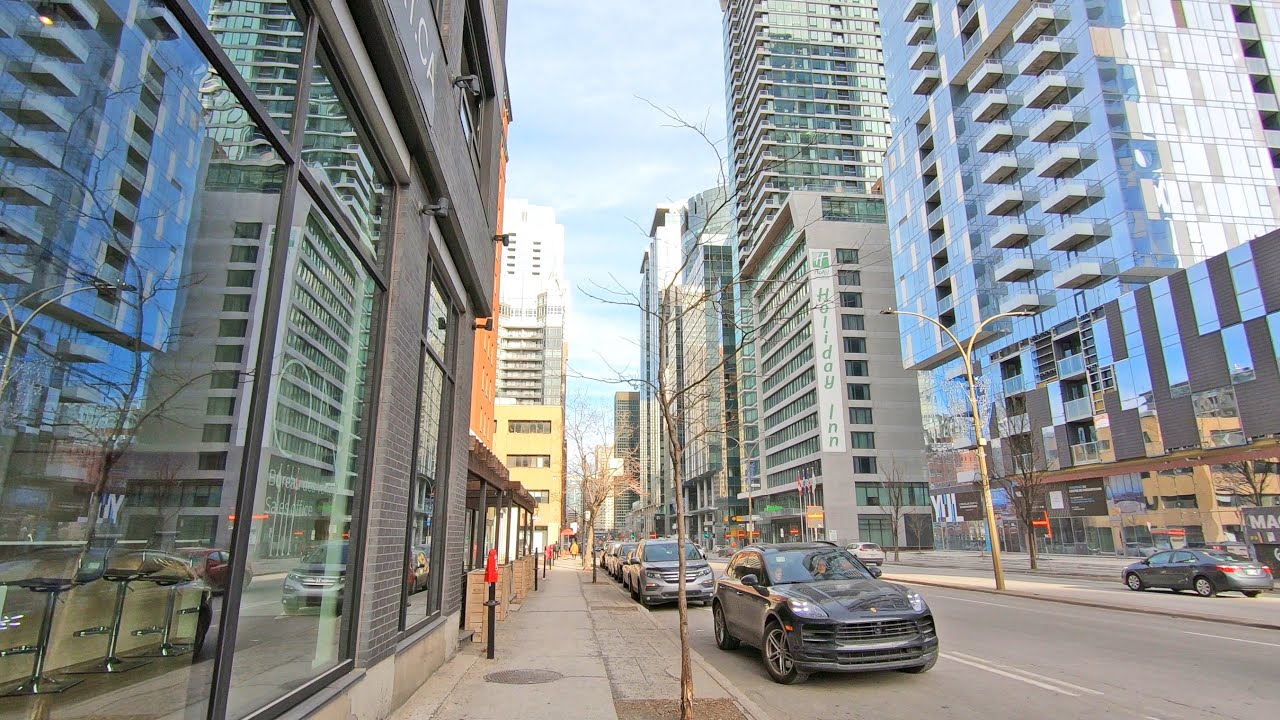 Downtown Montreal Walk on Rene-Levesque Boulevard West #montrealwalk #downtownmontreal