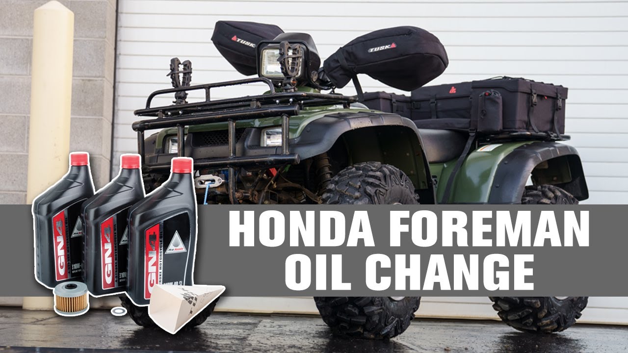 Как заменить моторное масло и фильтр на Honda Foreman 450