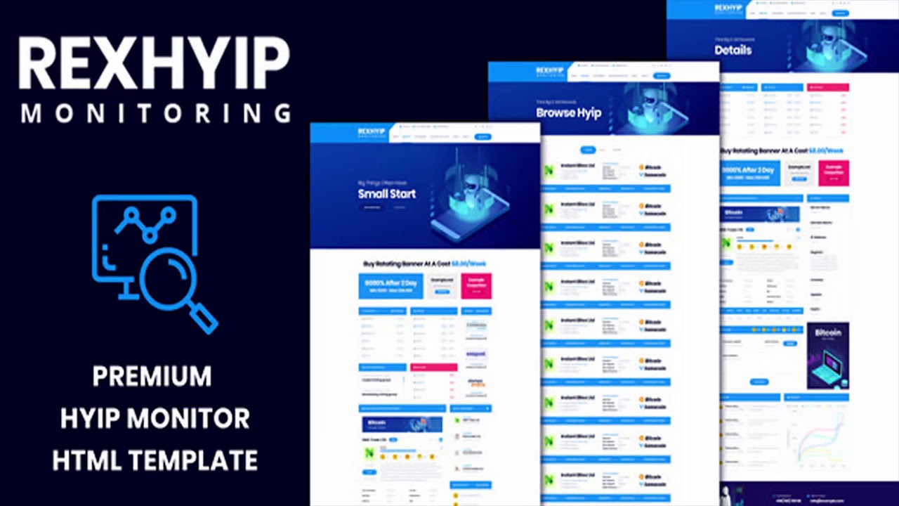 RexHYIP - HYIP Monitor & Listing HTML Template | Themeforest Website Templates and Themes