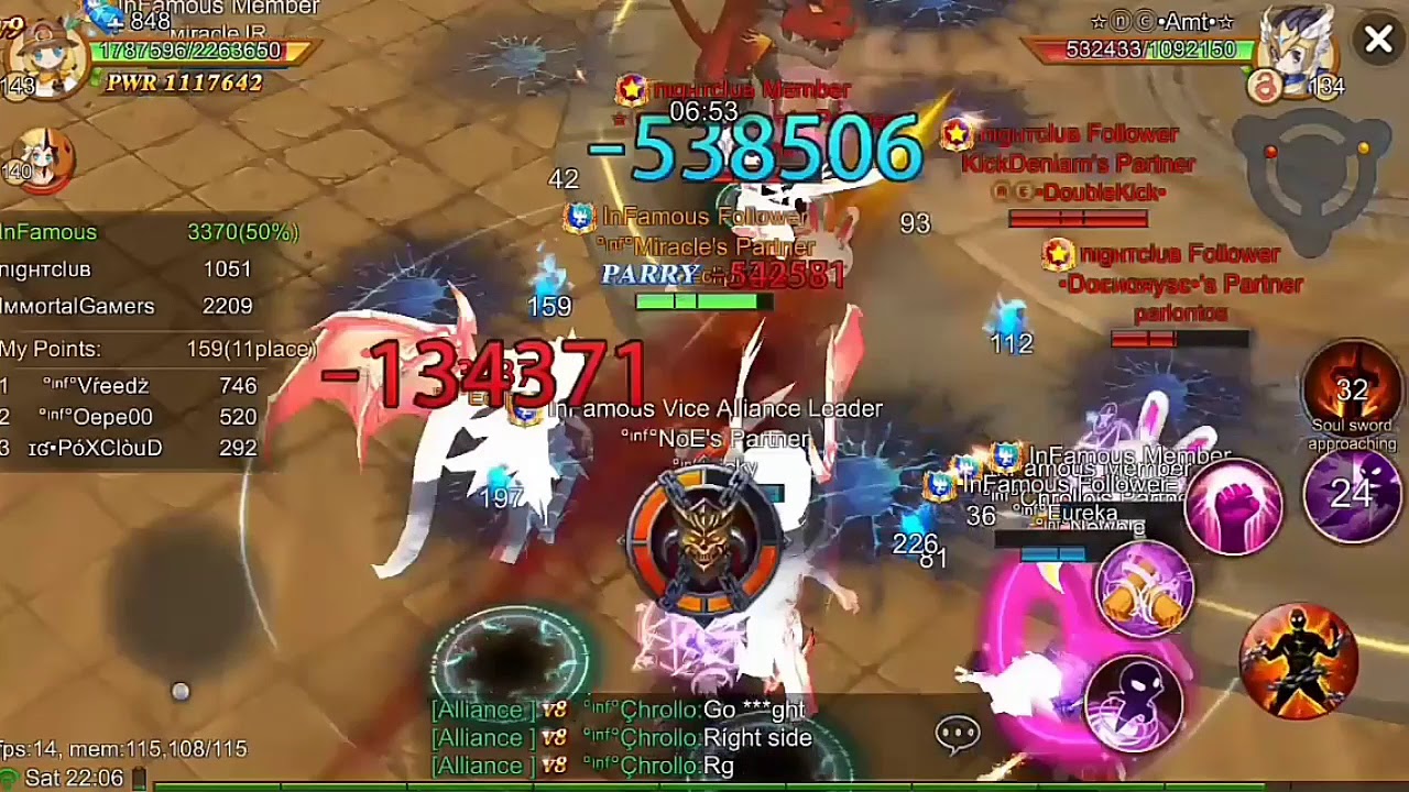 Seal Online New World Android : Alliance War Infamous vs IG vs Nightclub