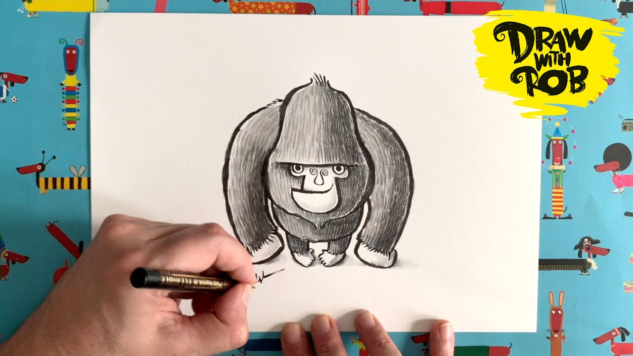 #DrawWithRob 30 Gorilla