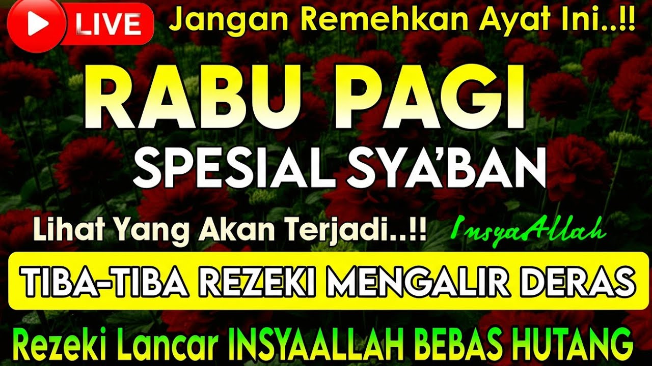 Putar Ayat ini Di Bulan Sya'ban - Segala Hajad Dikabulkan, Rezeki Mengalir Deras, Aamiin