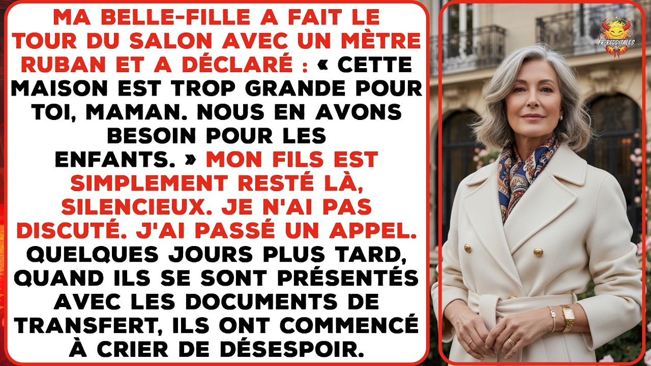 Ma belle-fille voulait ma maison pour ses enfants ; je l’ai vendue et je suis partie.