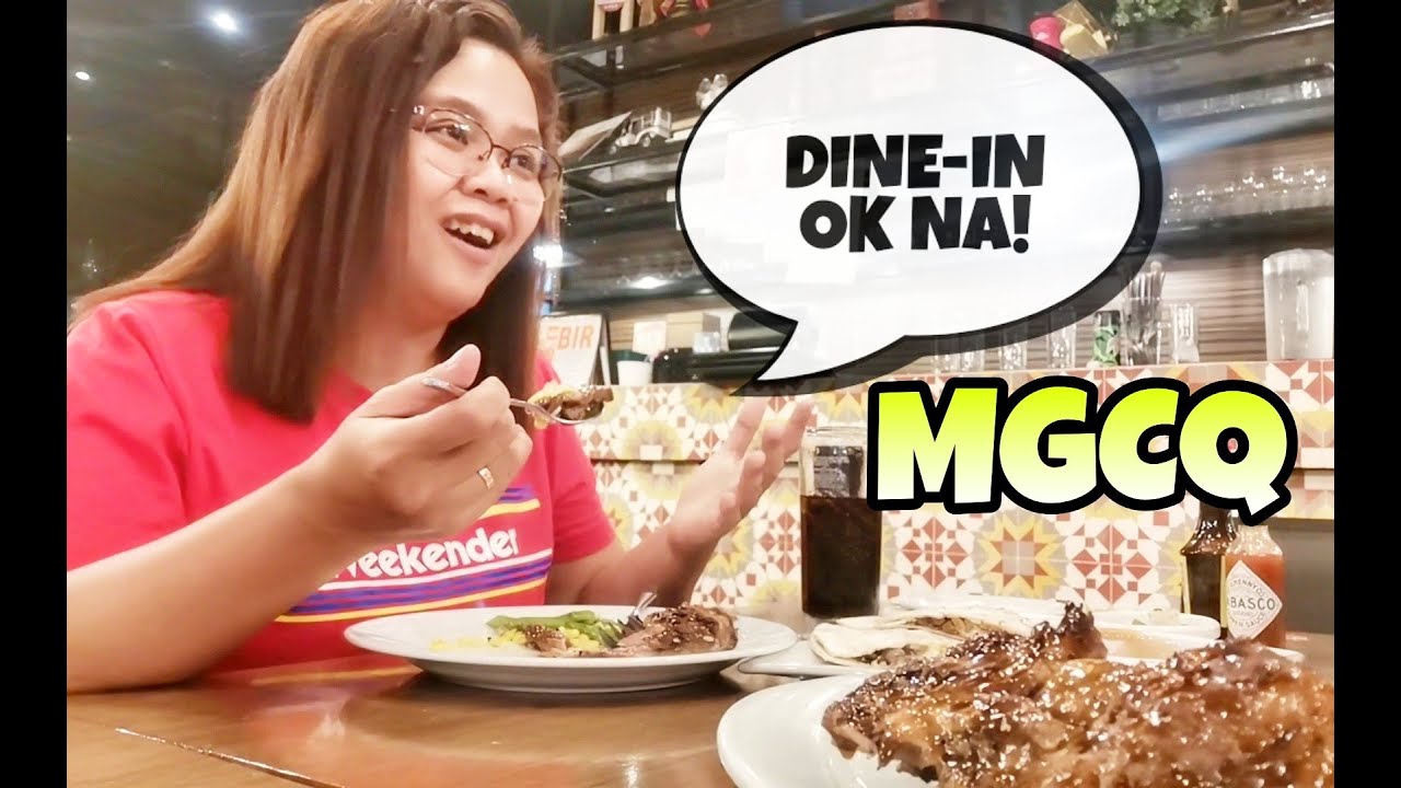 DINE-IN Now Allowed in Modified General Community Quarantine (MGCQ) Areas