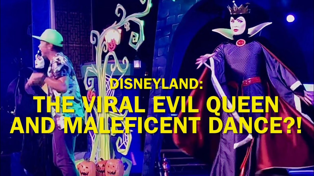 The Viral Evil Queen and Maleficent DANCE at Disney Villains Dance Party! Disneyland 2022 #disney