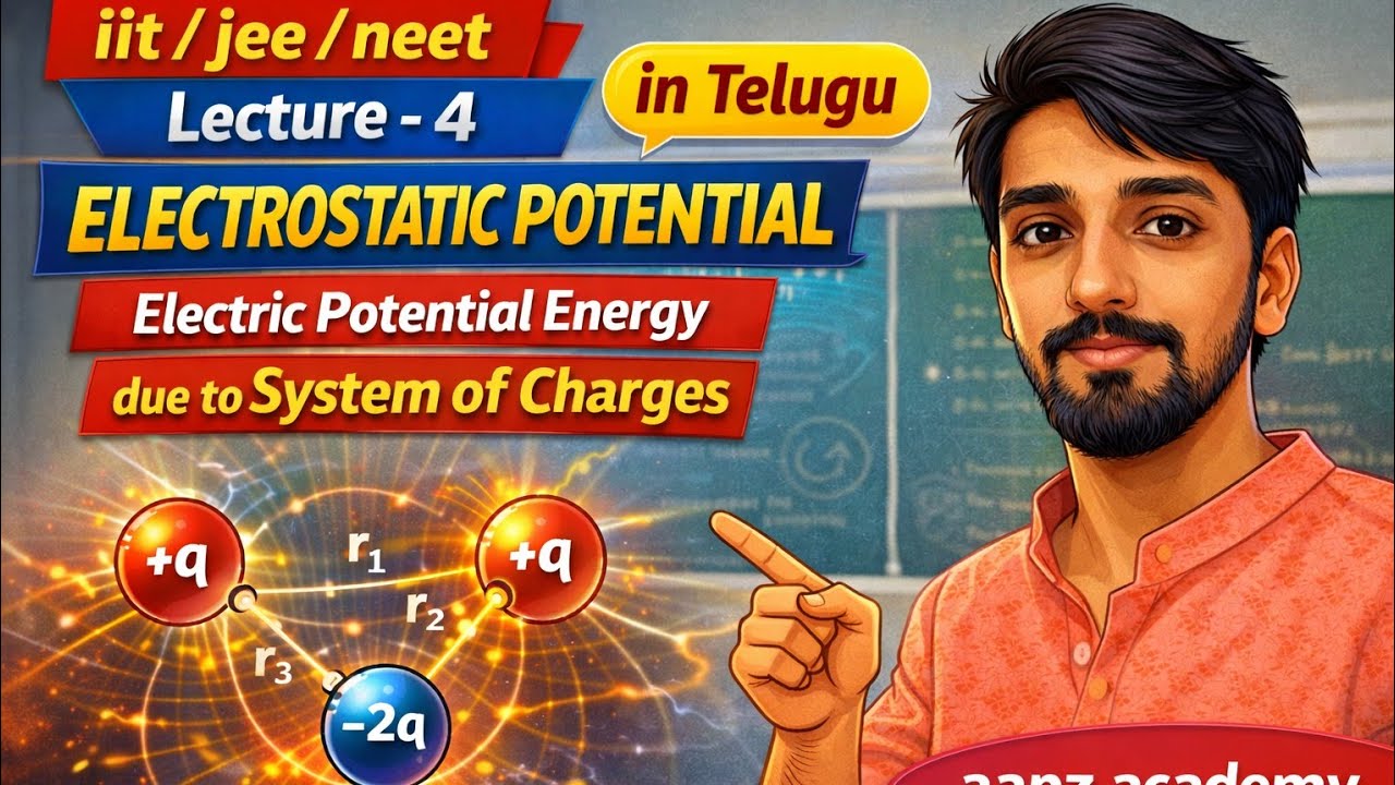 Electrostatic potential||Lecture_4||Electric potential energy due to system of charges||IIT/JEE/NEET