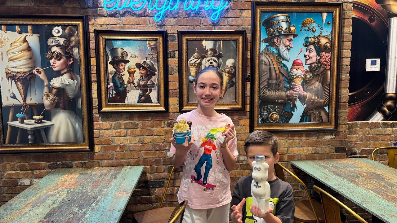 Milana goes to Spiked Rich Nitrogen Ice Cream cafe