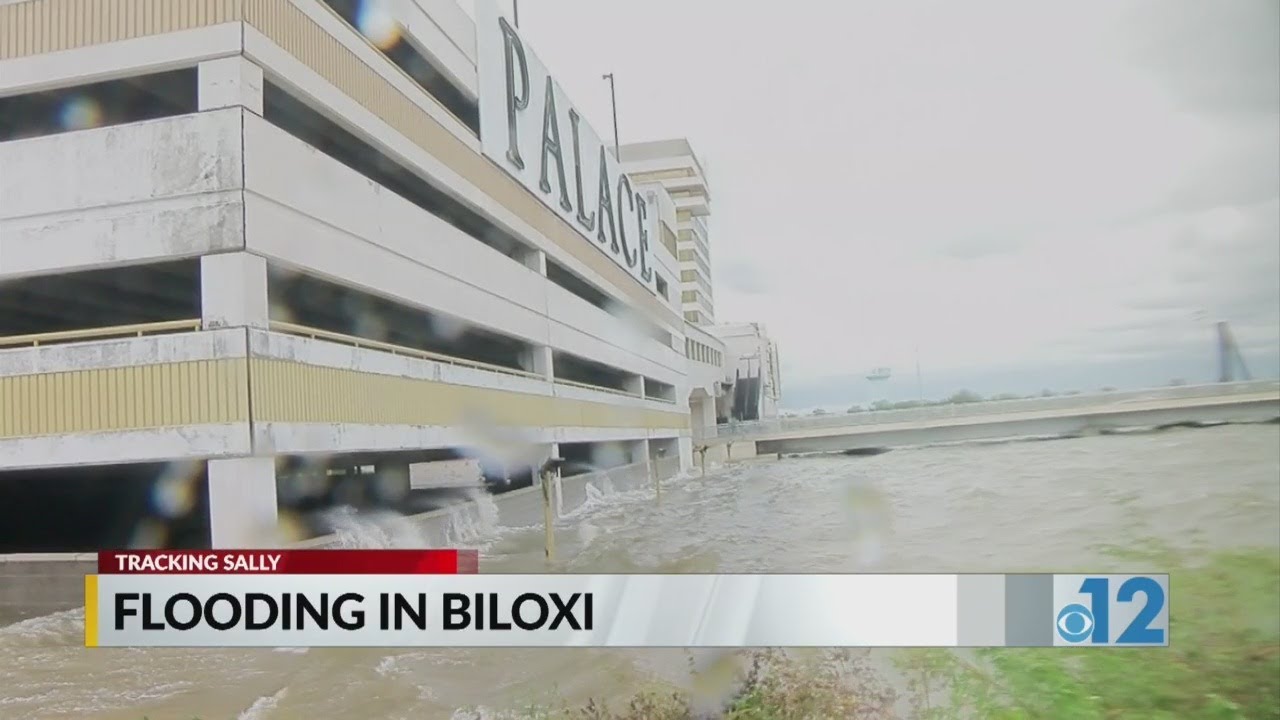 Storm surge from Sally floods casino property in Biloxi