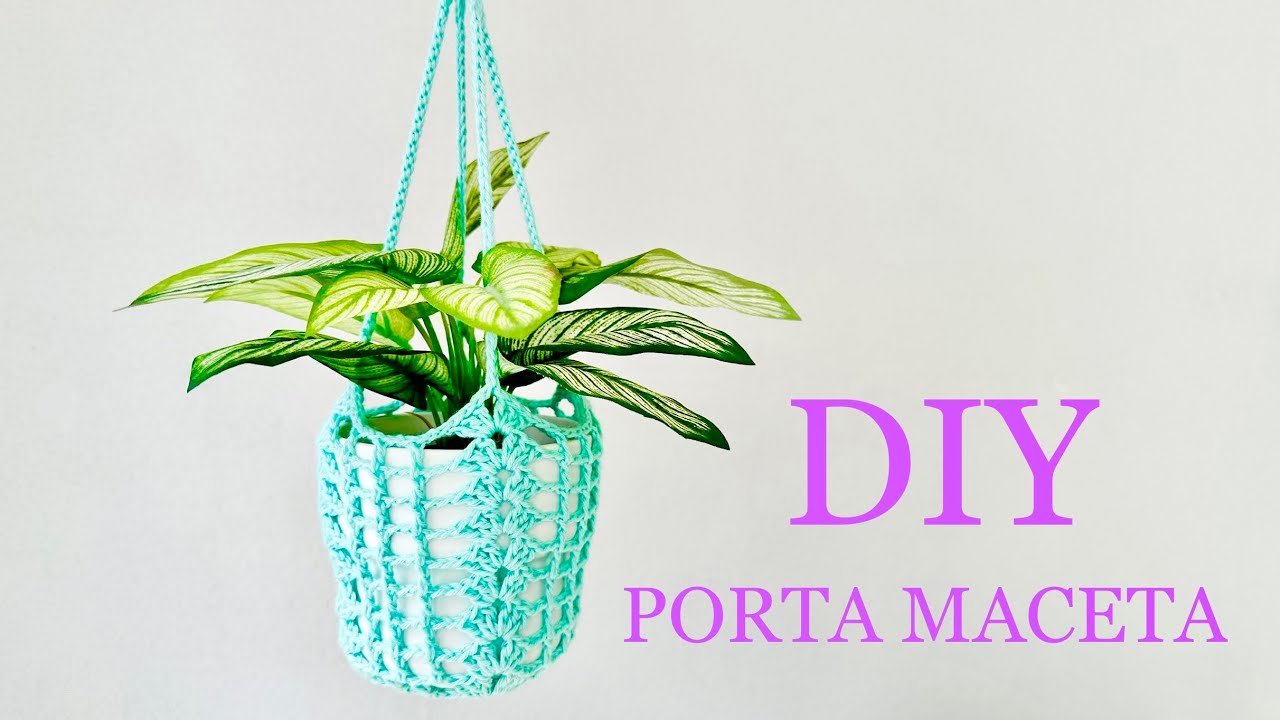 Tejer Porta maceta macetero a crochet paso a paso