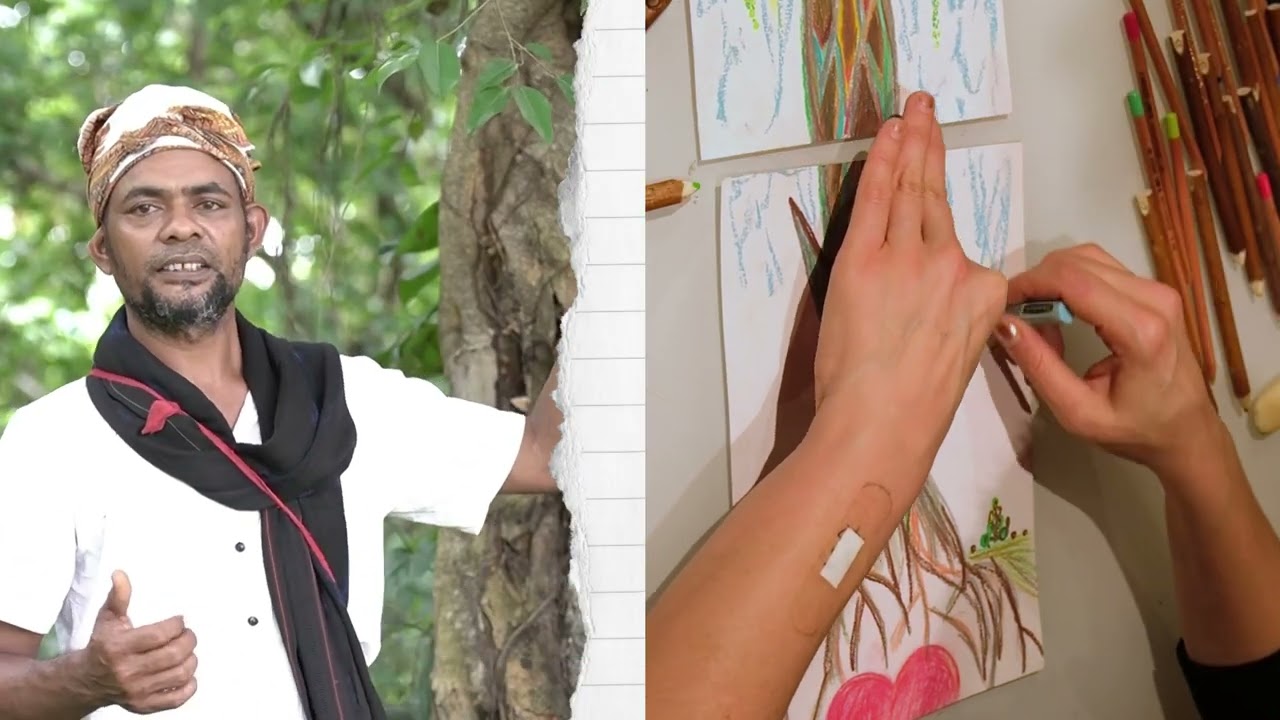 "Dessine-moi un arbre à l'aveugle" : Sarah Valente représente le Ficus pour Cœur de Forêt