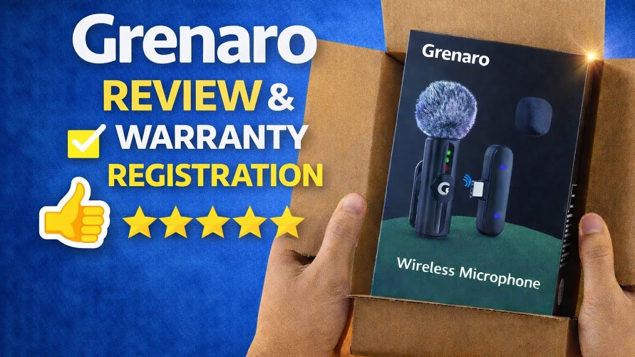Grenaro Wireless Mic Review Hindi | Sound Test + Warranty Registration Process. 