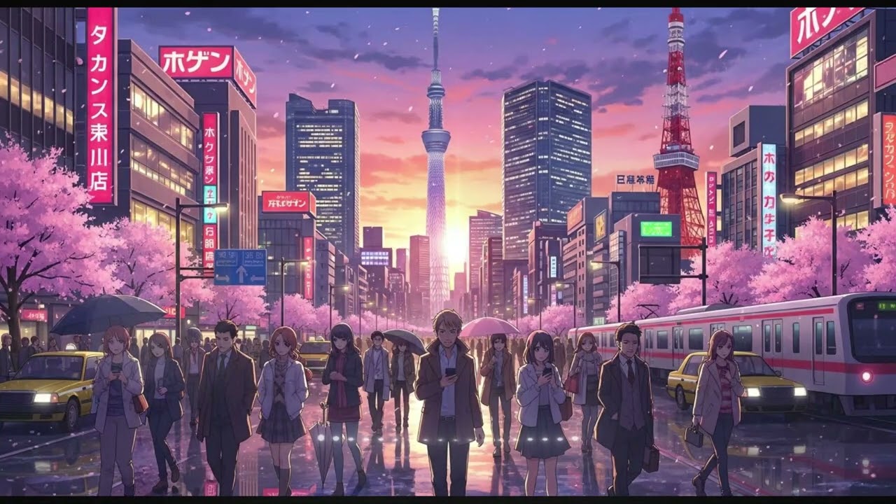 Tokyo Lofi Smooth Night Beats ( 1 hour )