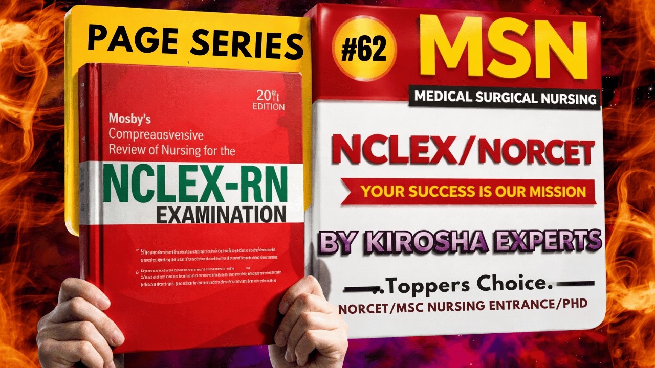MOSBY Complete Solution | PACE SERIES 62🔥 | Nursing Competitive Exams की Full तैयारी | LIVE 10 PM