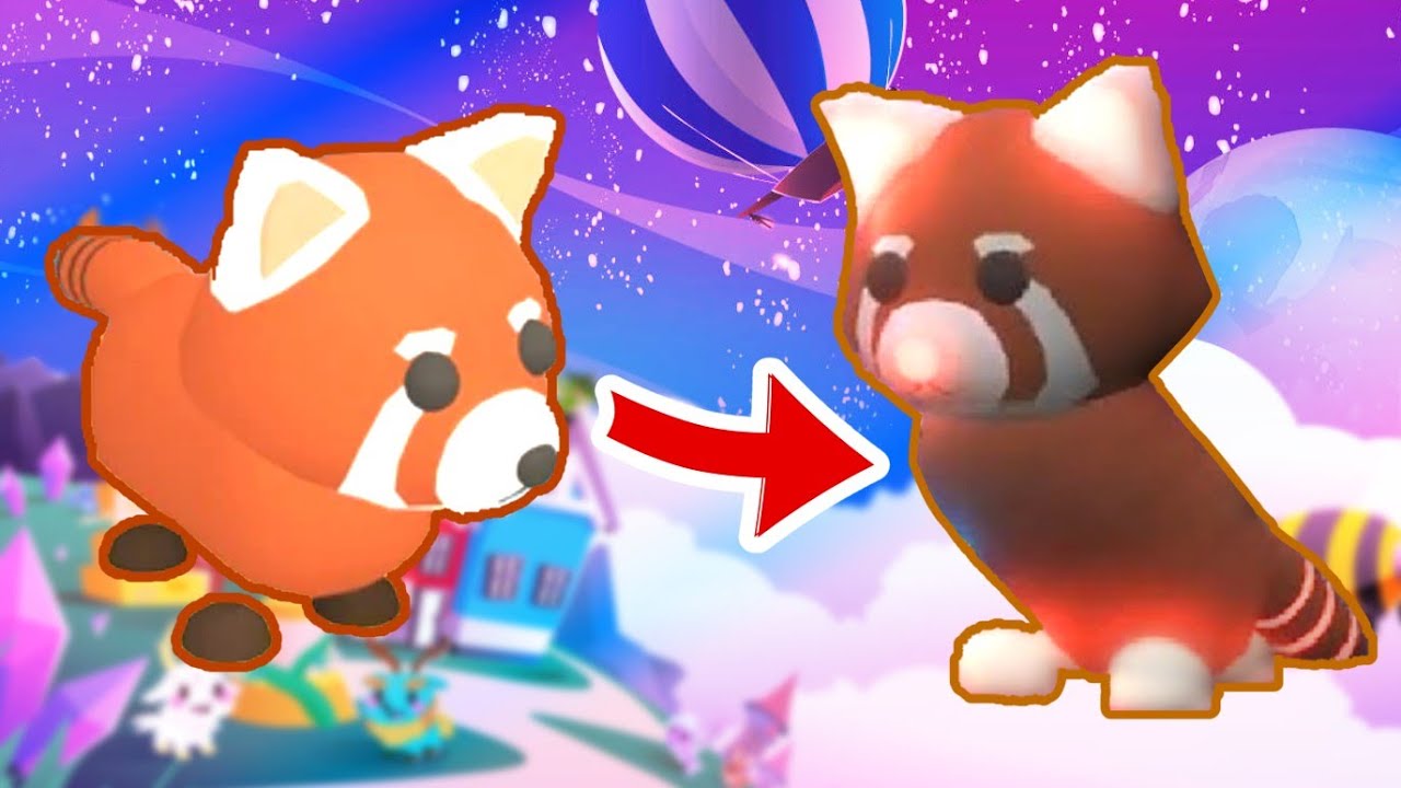 Neon red panda (roblox adopt me)