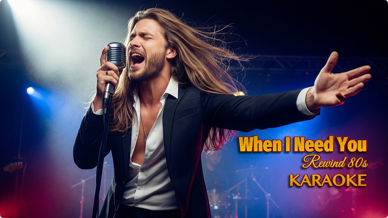 KARAOKE | 🎙️ When I Need You ❤ | Emotional 80s Power Ballad | Male Vocal Slow Rock Love Song