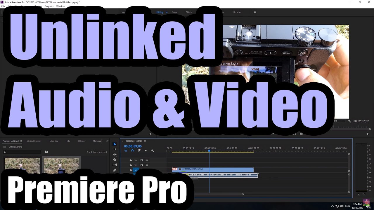 Why is Premiere Pro importing clips with unlinked Audio & Video (Linked Selection)